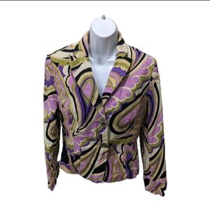 Latina Life Blazer Jacket 14 Artsy Groovy 60s #2084